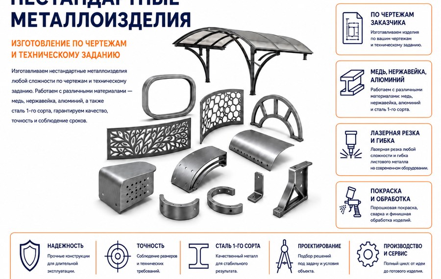 Нестандартные металлоизделия по чертежам